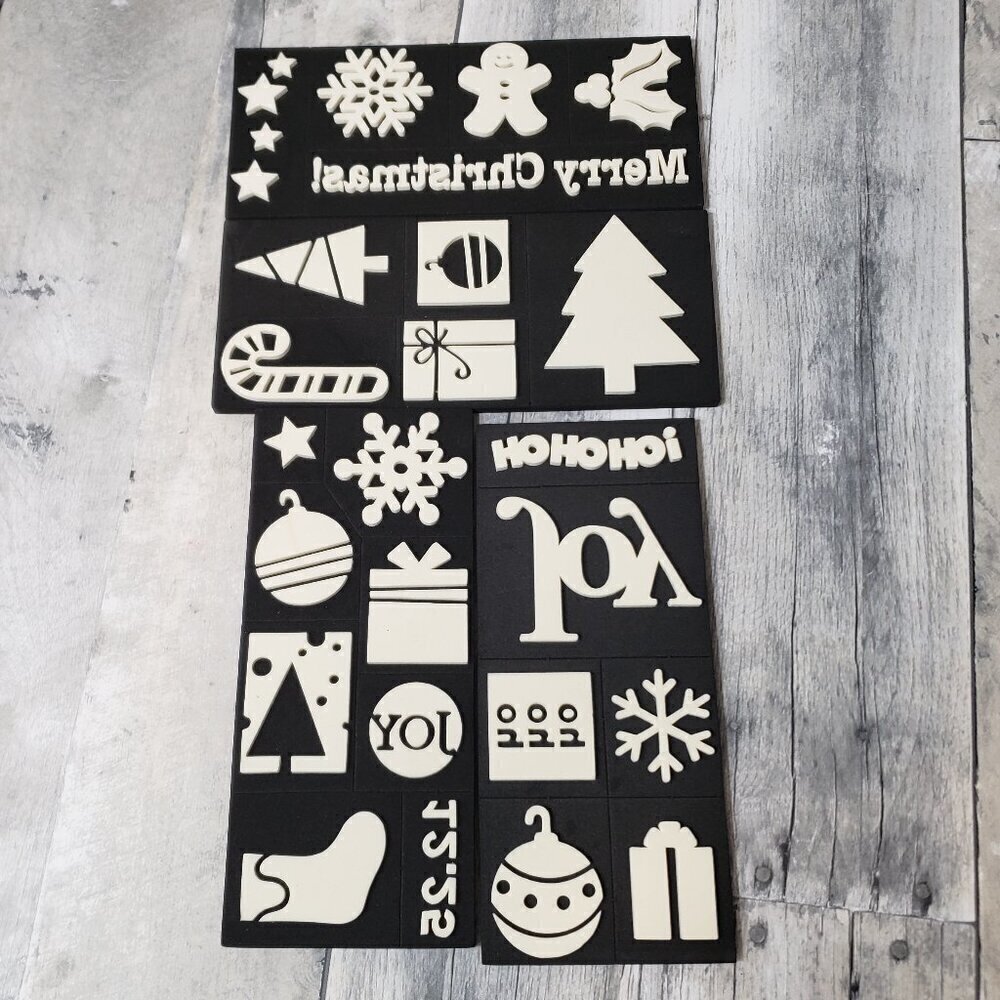 New - 25 Foam Christmas Stamps